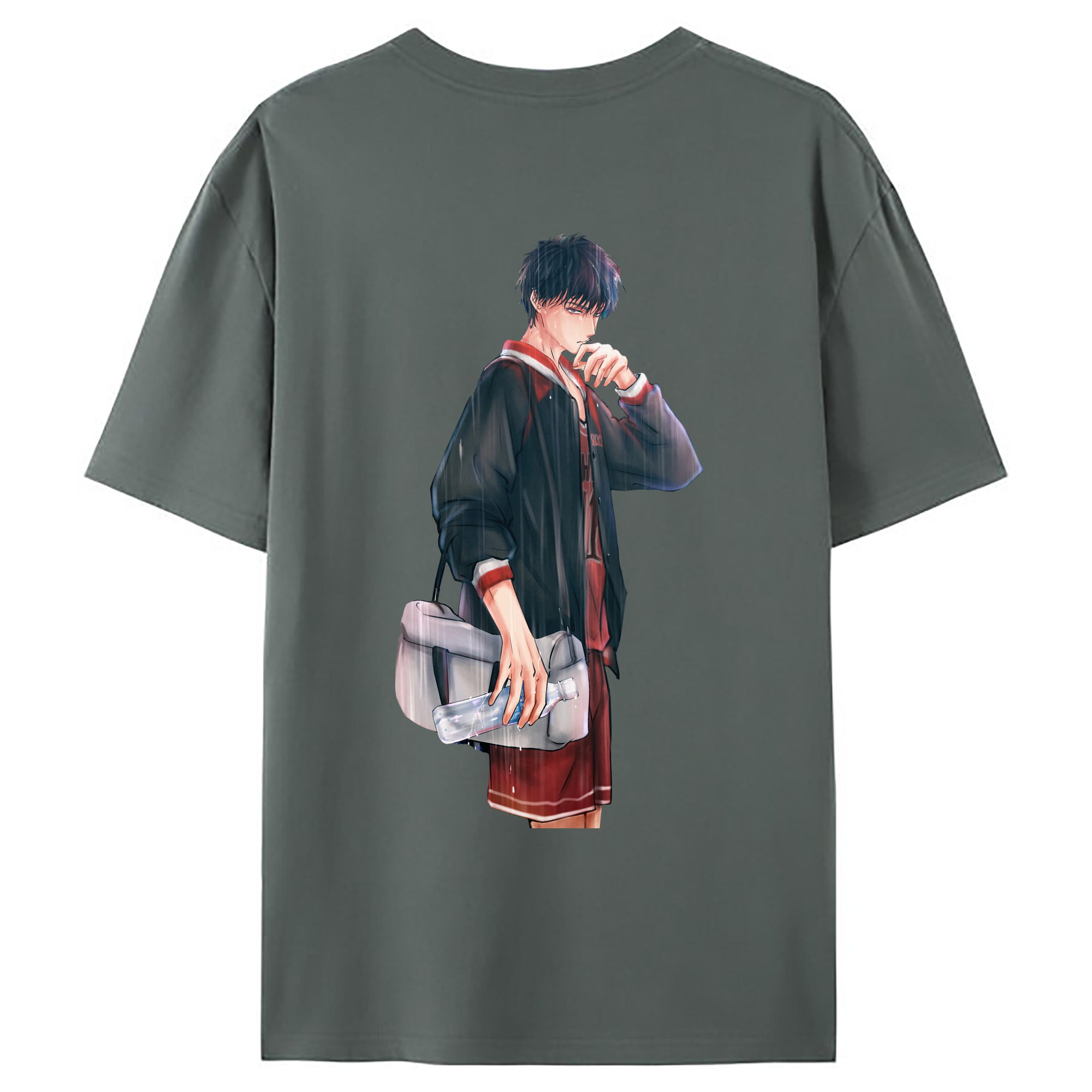 （画像用） SLAM DUNK／スラムダンク 綿100％ メンズ半袖Tシャツ（バックプリント） 通気性